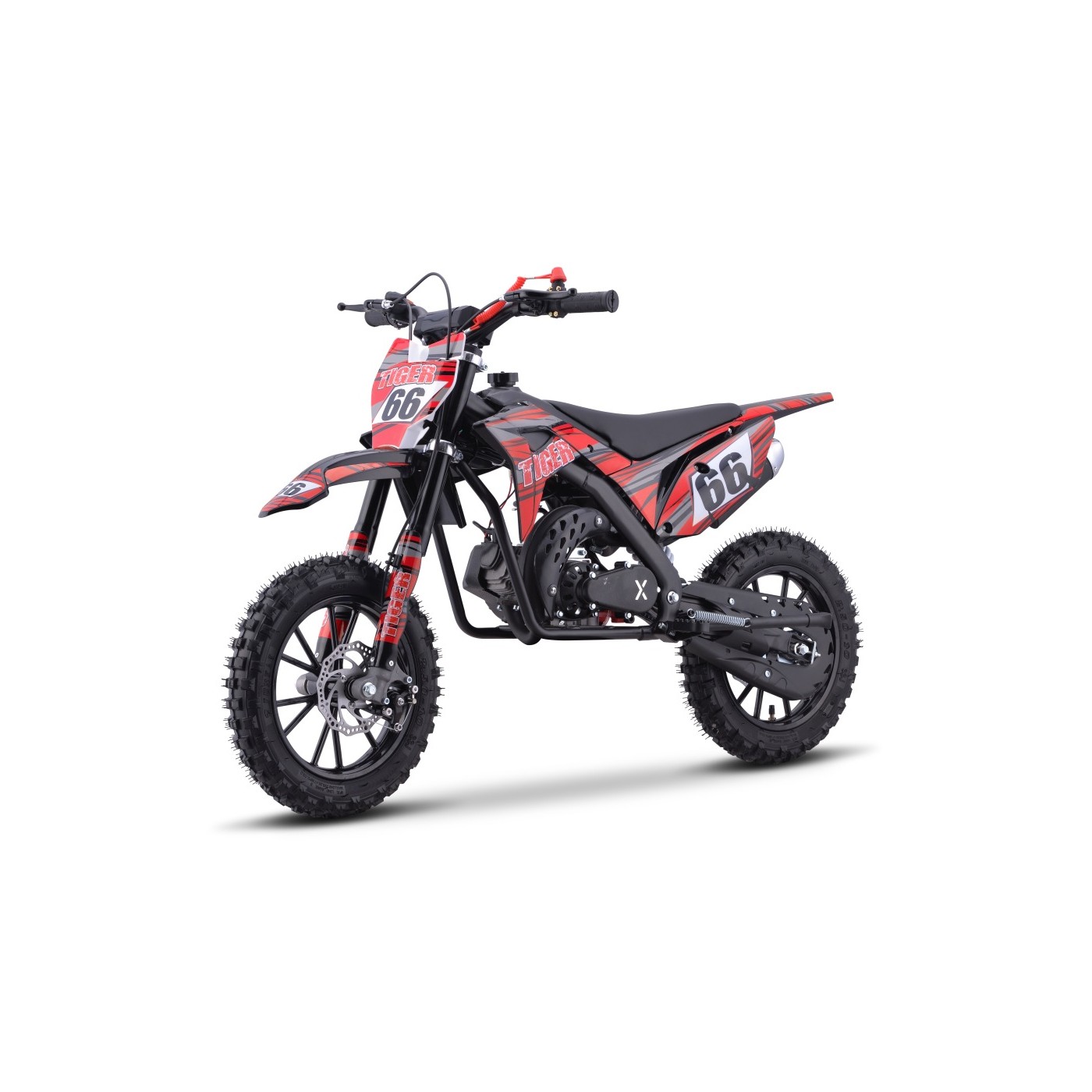 Dětská benzínová motorka RamiGO TIGER 49CC červená