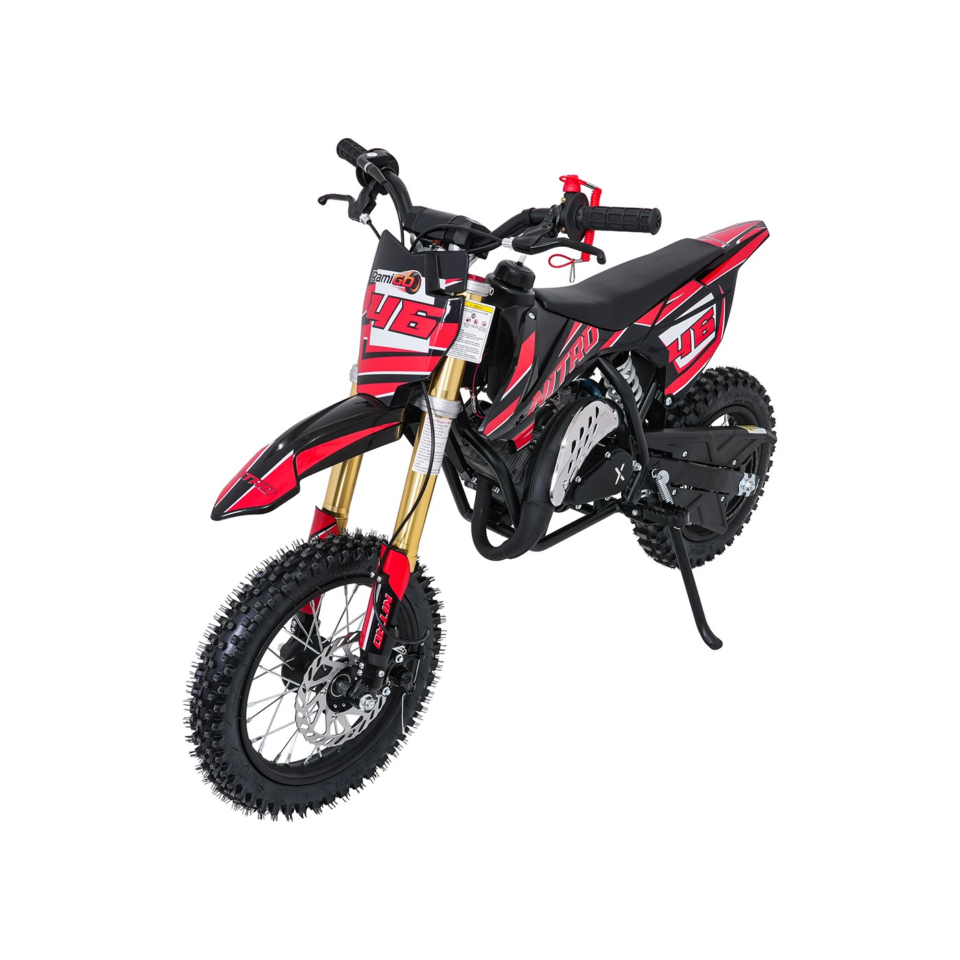 Dětská benzínová motorka RamiGO NITRO 60CC červená