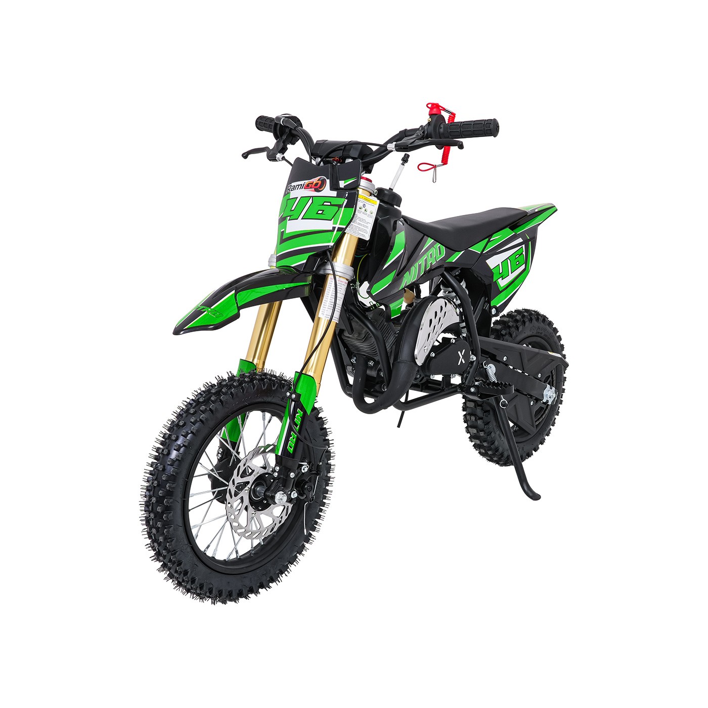 Dětská benzínová motorka RamiGO NITRO 60CC zelená
