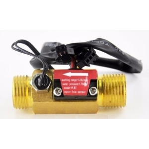 Mosazný průtokoměr s termistorem YF-B7 M8 1-25L/min 5-15V