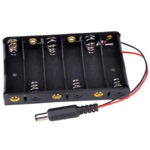 Bateriový box pro šest baterií AA 1,5V s konektorem DC - 5,5 x 2,1 mm